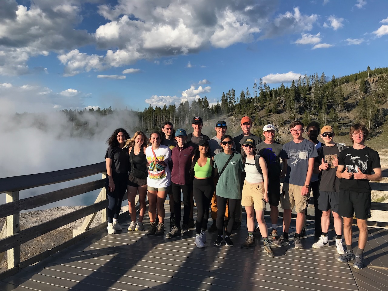 REU students in Yellowstone National Park